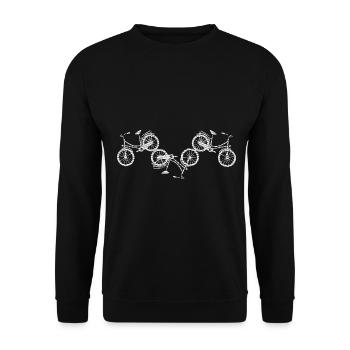 Cycling - (2) - Unisex Sweatshirt - black - Front - Alina (178cm) & Michal (187cm)