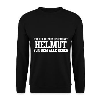 Helmut Name Design - Unisex Pullover - Schwarz - Vorne - Alina (178cm) & Michal (187cm)