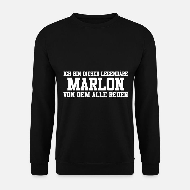 Marlon Name Design - Unisex Pullover - Schwarz