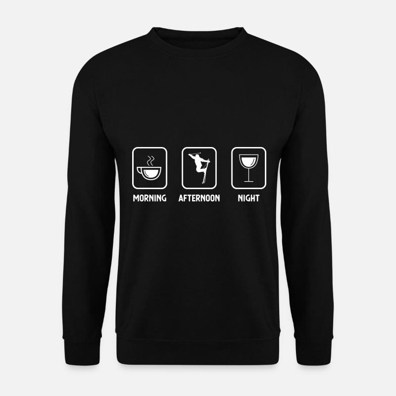 Matin soir et ski - - Sweat-shirt Unisexe - noir