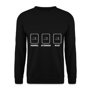 Morning night and camping 1 - (3) - Unisex Sweatshirt - black - Front - Alina (178cm) & Michal (187cm)