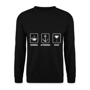 Matin soir et voile 1 - - Sweat-shirt Unisexe - noir - Devant - Alina (178cm) & Michal (187cm)