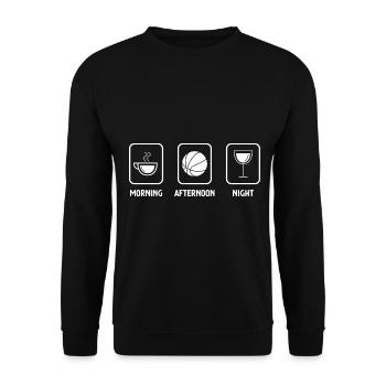 Matin et Basketball - - Sweat-shirt Unisexe - noir - Devant - Alina (178cm) & Michal (187cm)