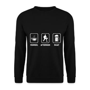 Morning, afternoon, night and basketball 1 - (2) - Unisex Sweatshirt - black - Front - Alina (178cm) & Michal (187cm)