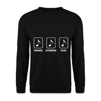 Morning, afternoon, night and music - (3) - Unisex Sweatshirt - black - Front - Alina (178cm) & Michal (187cm)