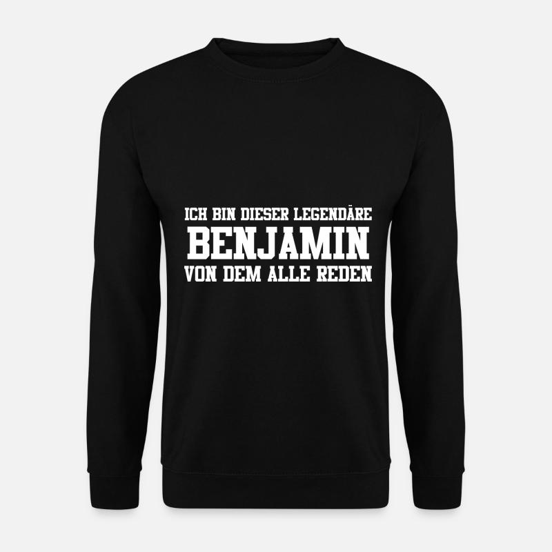 Benjamin Name Design - Unisex Pullover - Schwarz