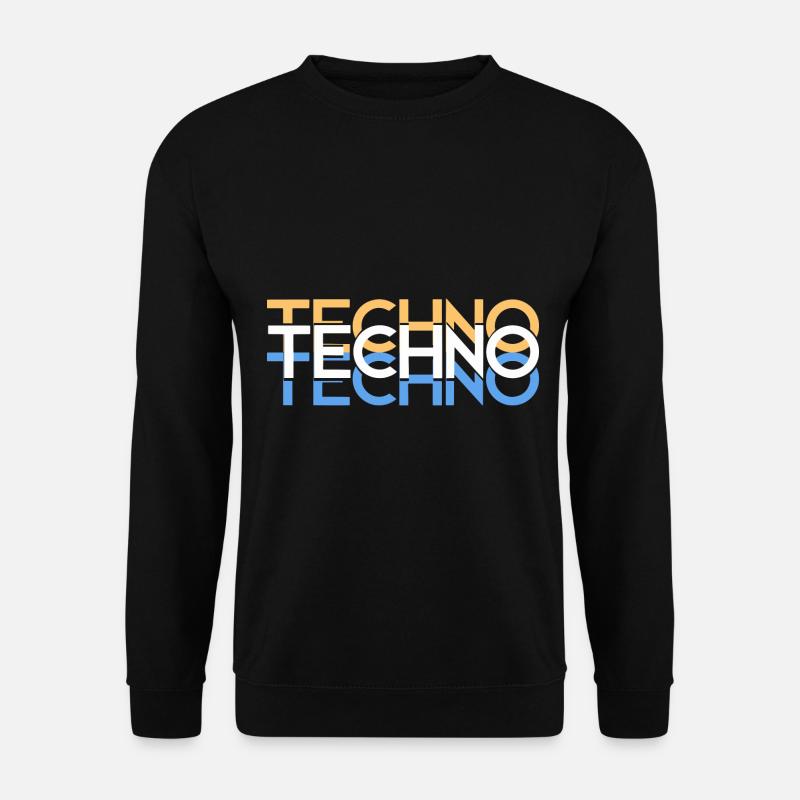 Techno - Unisex Pullover - Schwarz