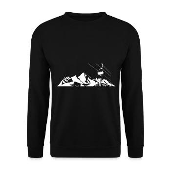 Mountain - Skiing - (20) - Unisex Sweatshirt - black - Front - Alina (178cm) & Michal (187cm)