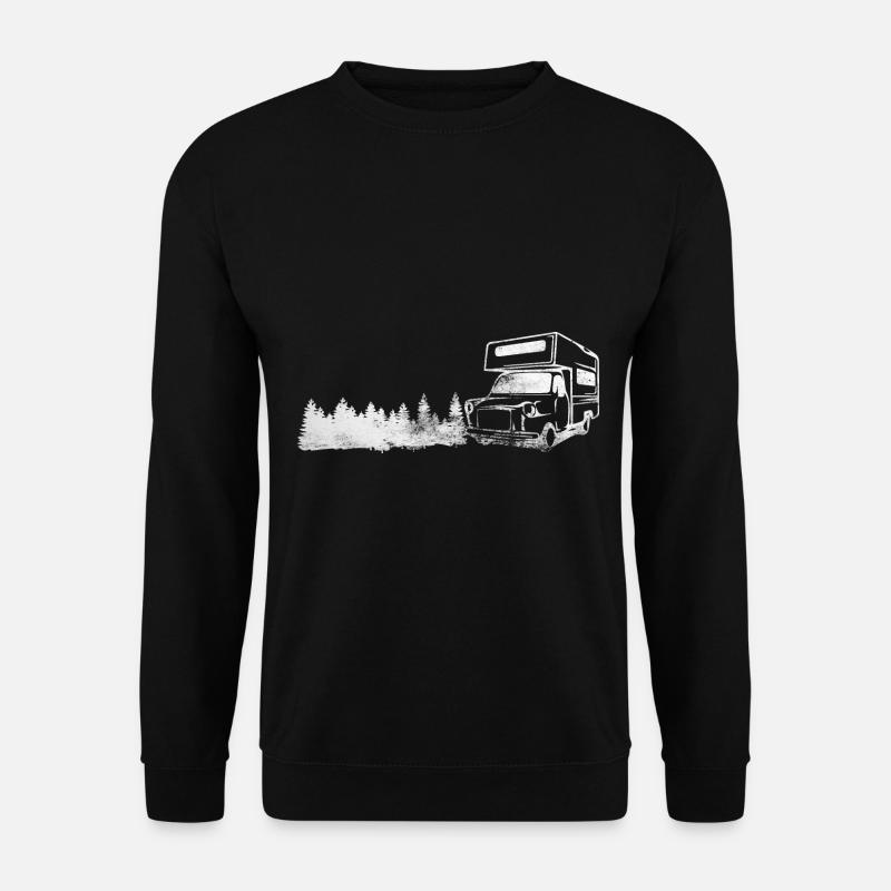 Bäume - Campingwagen - (2) - Unisex Pullover - Schwarz