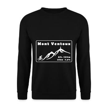 Mont Ventoux - Sweat-shirt Unisexe - noir - Devant - Alina (178cm) & Michal (187cm)