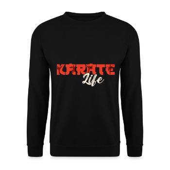 Karate Black Belt Gi Uniform - Unisex Pullover - Schwarz - Vorne - Alina (178cm) & Michal (187cm)