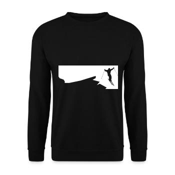 Skiing - (44) - Unisex Sweatshirt - black - Front - Alina (178cm) & Michal (187cm)