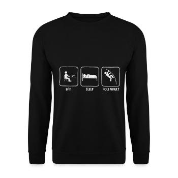 Stabhochspringer-Geschenk - Unisex Pullover - Schwarz - Vorne - Alina (178cm) & Michal (187cm)