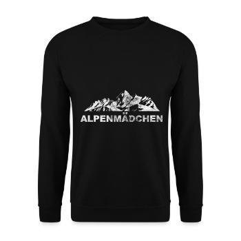 Alpenmadchen - (2) - Unisex Pullover - Schwarz - Vorne - Alina (178cm) & Michal (187cm)