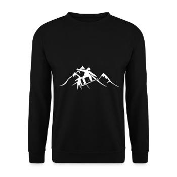Montagne - Snowboard - (25) - Sweat-shirt Unisexe - noir - Devant - Alina (178cm) & Michal (187cm)