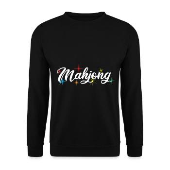 Cadeau pour les fans de Mahjong - Sweat-shirt Unisexe - noir - Devant - Alina (178cm) & Michal (187cm)