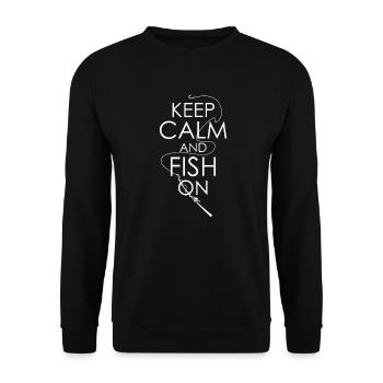 angling - Unisex Sweatshirt - black - Front - Alina (178cm) & Michal (187cm)