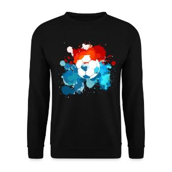 Fussball Farben. Geschenkidee! - Unisex Pullover - Schwarz - Vorne - Alina (178cm) & Michal (187cm)