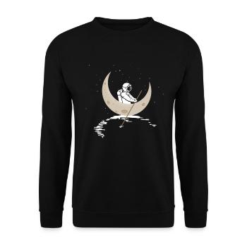 Astronaut - Sweat-shirt Unisexe - noir - Devant - Alina (178cm) & Michal (187cm)