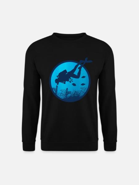 Abgetaucht Tauchen Shirt & geschenk - Unisex Pullover - Schwarz