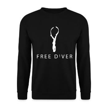Frei Taucher - Unisex Pullover - Schwarz - Vorne - Alina (178cm) & Michal (187cm)
