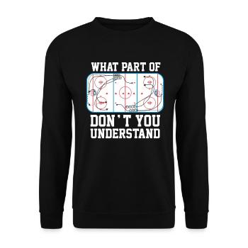 Drôle d’entraîneur de conception de glace de hockey drôle - Sweat-shirt Unisexe - noir - Devant - Alina (178cm) & Michal (187cm)