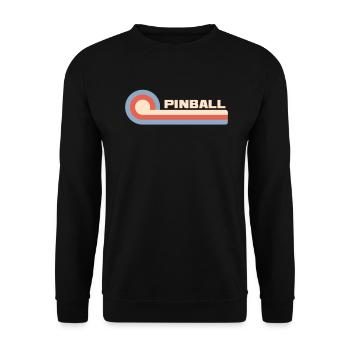 Pinball 70er Jahre Old School Geschenk - Unisex Pullover - Schwarz - Vorne - Alina (178cm) & Michal (187cm)