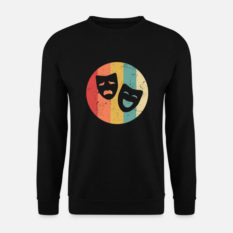 Drama Masken Theater traurig und glücklich - Unisex Pullover - Schwarz