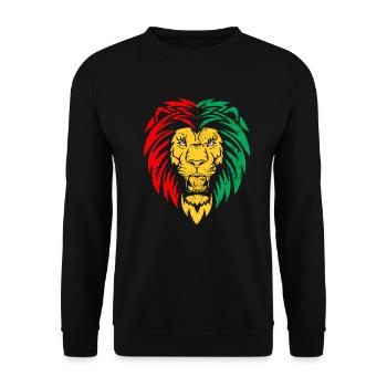 Rastafari Reggae Löwe Safari Jamaika Geschenk - Unisex Pullover - Schwarz - Vorne - Alina (178cm) & Michal (187cm)