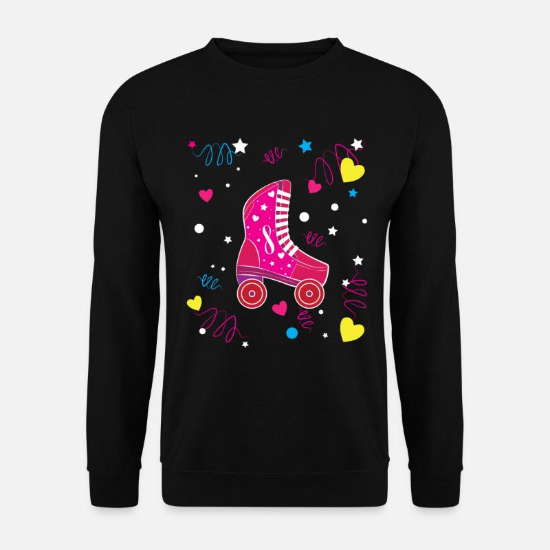 Rollerblade Pink Roller Skates Roller Skating - Unisex Sweatshirt - black