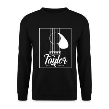 Taylor Electronic Guitar Musician Instrument - Unisex Sweatshirt - black - Front - Alina (178cm) & Michal (187cm)