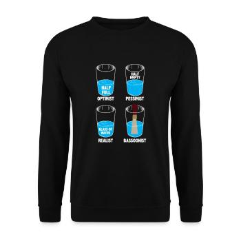 Bassoonist Water Orchestra Musician Bassoon Gift - Unisex Sweatshirt - black - Front - Alina (178cm) & Michal (187cm)