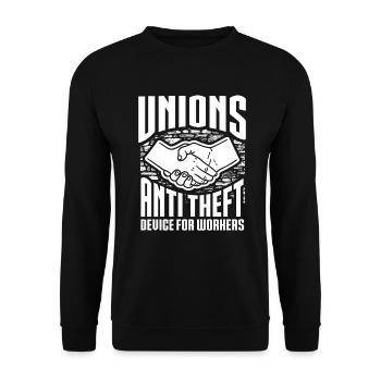 Gewerkschaft Arbeit Stolze Mitarbeiter Union - Unisex Pullover - Schwarz - Vorne - Alina (178cm) & Michal (187cm)