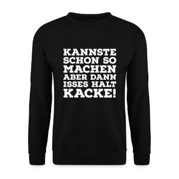 Pouvez-vous le faire déjà? Alors c'est juste de la merde! - Sweat-shirt Unisexe - noir - Devant - Alina (178cm) & Michal (187cm)
