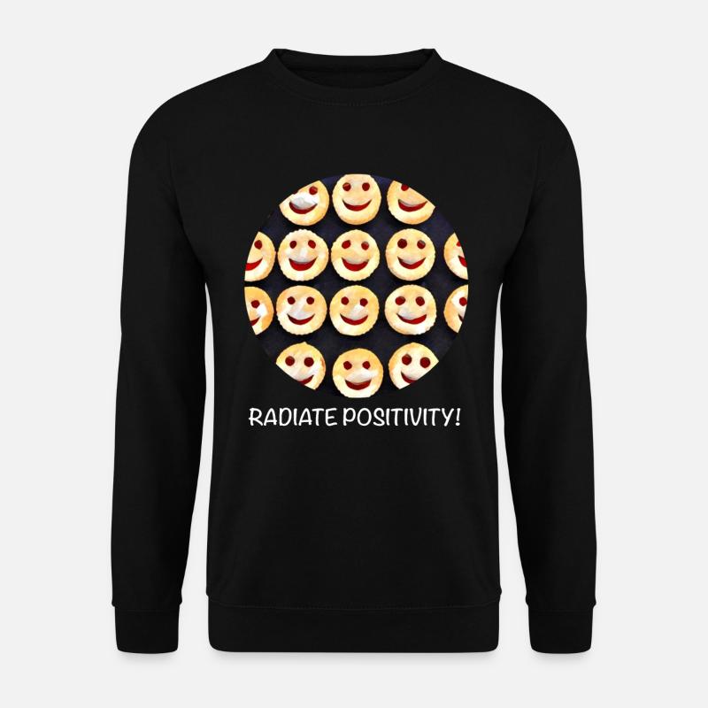 Positivität ausstrahlen - Unisex Pullover - Schwarz