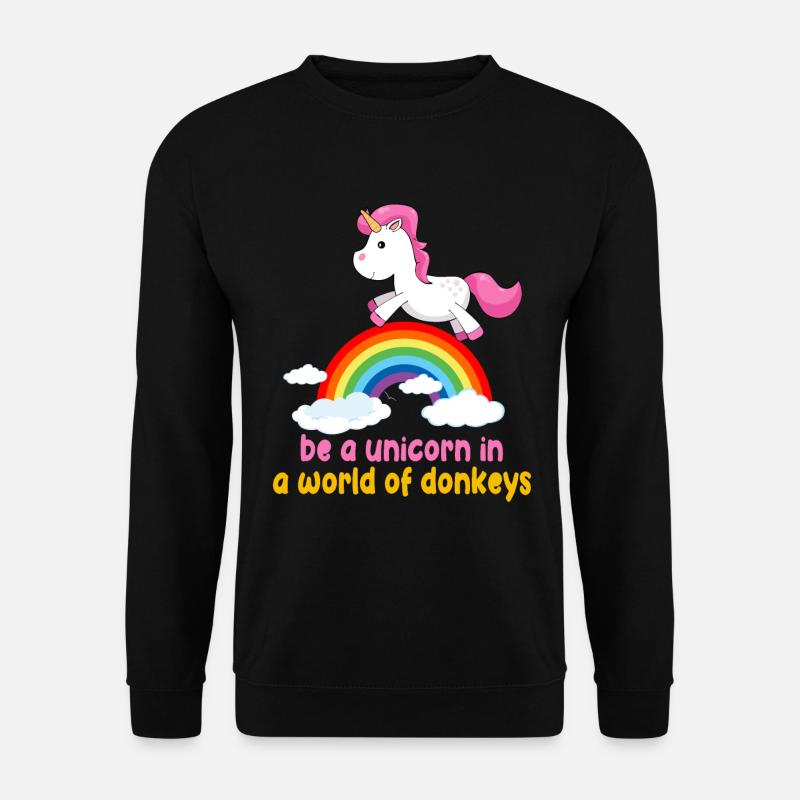 BE A UNICORN - Sweat-shirt Unisexe - noir