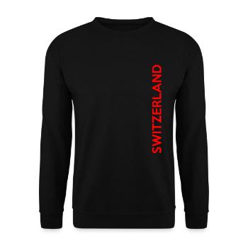 Switzerland Tourist Zurich Bern Gift Basel Lucerne - Unisex Sweatshirt - black - Front - Alina (178cm) & Michal (187cm)