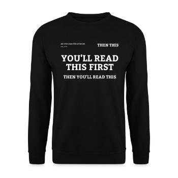 Funny saying manipulation optics gift - Unisex Sweatshirt - black - Front - Alina (178cm) & Michal (187cm)