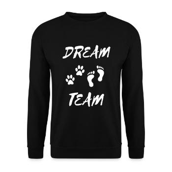 Chien Patte Golden Retriever chiots Cadeau - Sweat-shirt Unisexe - noir - Devant - Alina (178cm) & Michal (187cm)