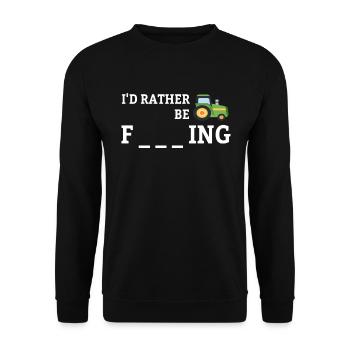 Tracteur agricole ferme cadeau drôle - Sweat-shirt Unisexe - noir - Devant - Alina (178cm) & Michal (187cm)