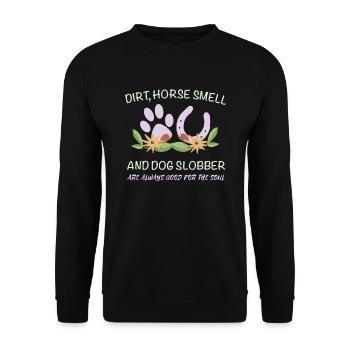 Équitation poney chiens cadeau fer à cheval arabe - Sweat-shirt Unisexe - noir - Devant - Alina (178cm) & Michal (187cm)
