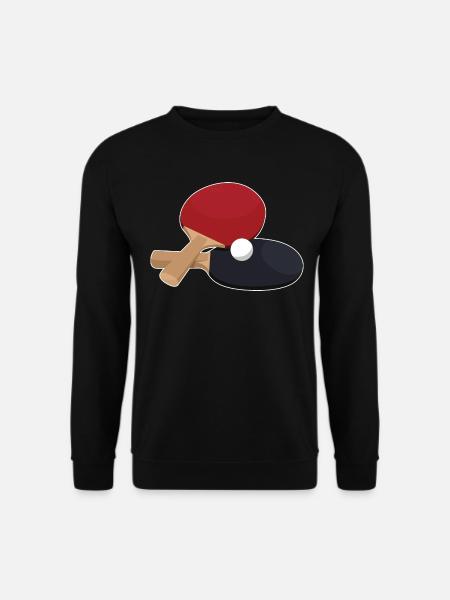Tischtennis Tischtennisspieler Schmettern - Unisex Pullover - Schwarz