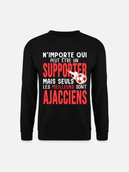 Cadeau foot ajaccio supporter football ajaccien - Sweat-shirt Unisexe - noir