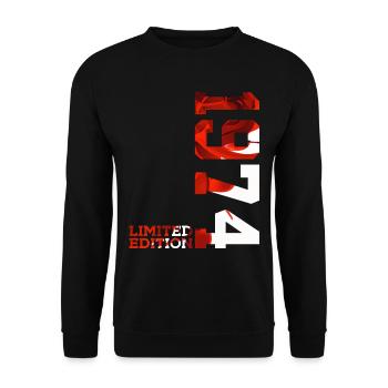 52ND BIRTHDAY 52 YEARS LIMITED EDITION 1974 - Unisex Sweatshirt - black - Front - Alina (178cm) & Michal (187cm)