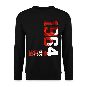 62E ANNIVERSAIRE 62 ANS ÉDITION LIMITÉE 1964 - Sweat-shirt Unisexe - noir - Devant - Alina (178cm) & Michal (187cm)