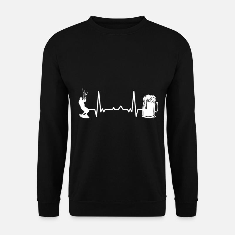 Kitesurfen Kiteboarding Kite Kiten - Unisex Pullover - Schwarz