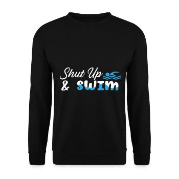 Swimmers Swimming 50 meters track Breaststroke - Unisex Sweatshirt - black - Front - Alina (178cm) & Michal (187cm)