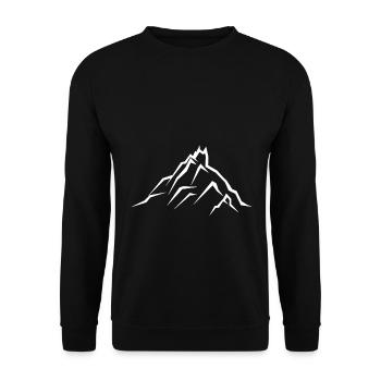 Mountains Alps Mountaineering - Unisex Sweatshirt - black - Front - Alina (178cm) & Michal (187cm)