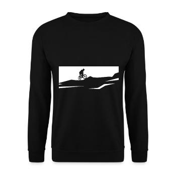 Cycling - (12) - Unisex Sweatshirt - black - Front - Alina (178cm) & Michal (187cm)