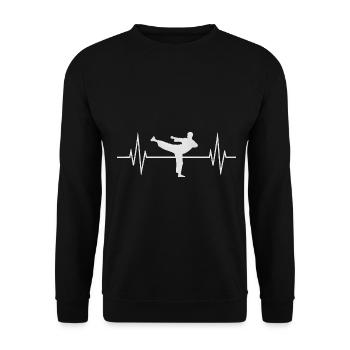 Wing Chun Kampfsport Geschenk - Unisex Pullover - Schwarz - Vorne - Alina (178cm) & Michal (187cm)